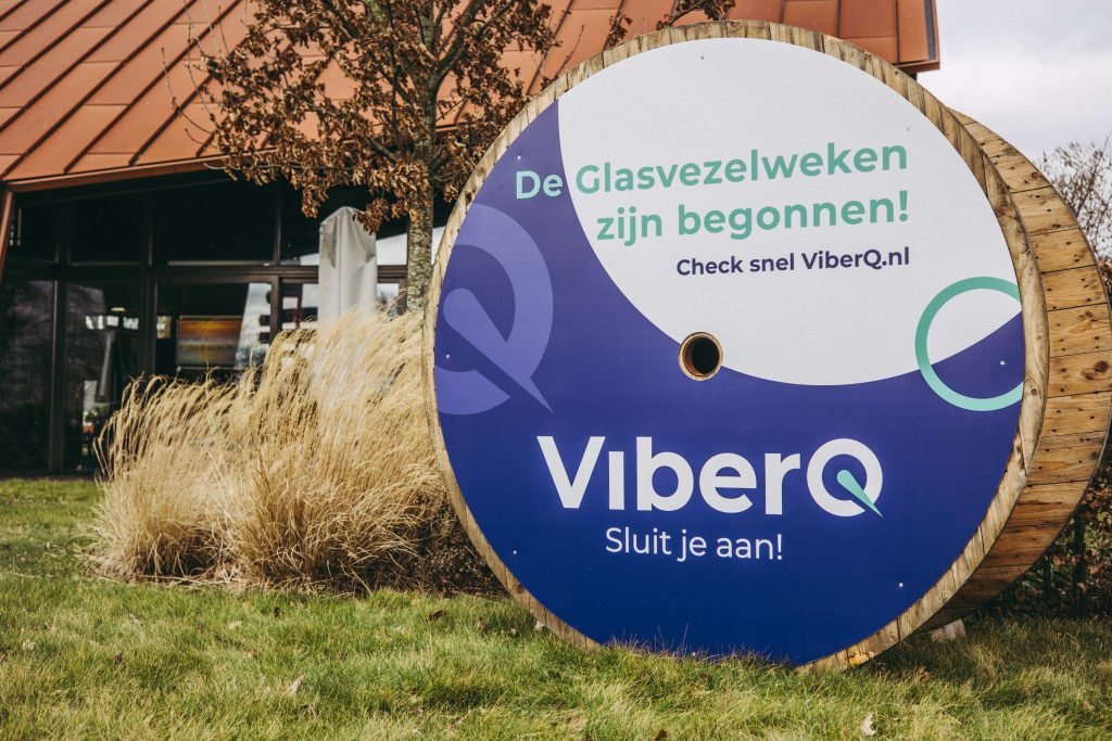 Kabelrolhouder met reclame voor ViberQ