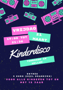 Kinderdisco maart 2025 - flyer