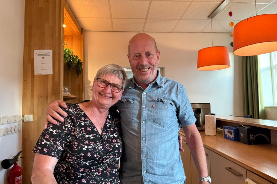 Hennie Timmer en Henk Westers, voormalig beheerders dorpshuis Tonegido