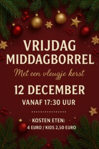Vrijdagmiddagborrel met een vleugje kerst - Flyer