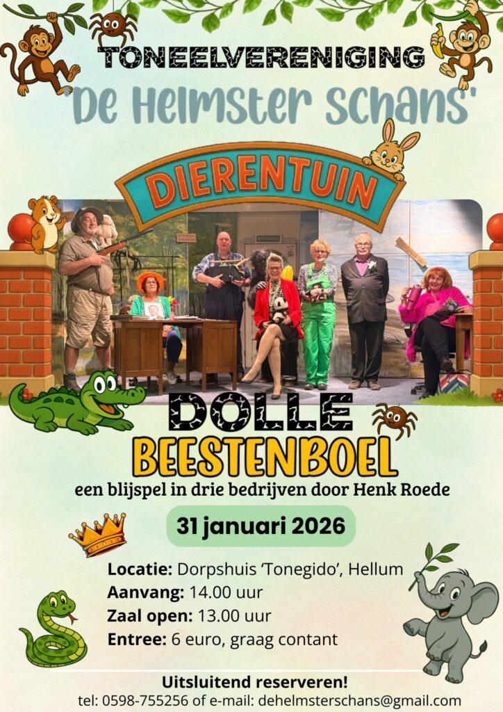 De Helmster Schans: Dolle beestenboel - Flyer middagvoorstelling