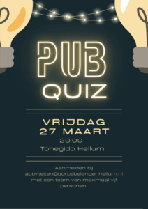 Pubquiz maart 2026 - Flyer
