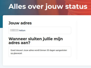Glaspoort glasvezelstatus juli 2026