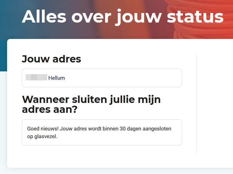 Glaspoort glasvezelstatus juli 2026